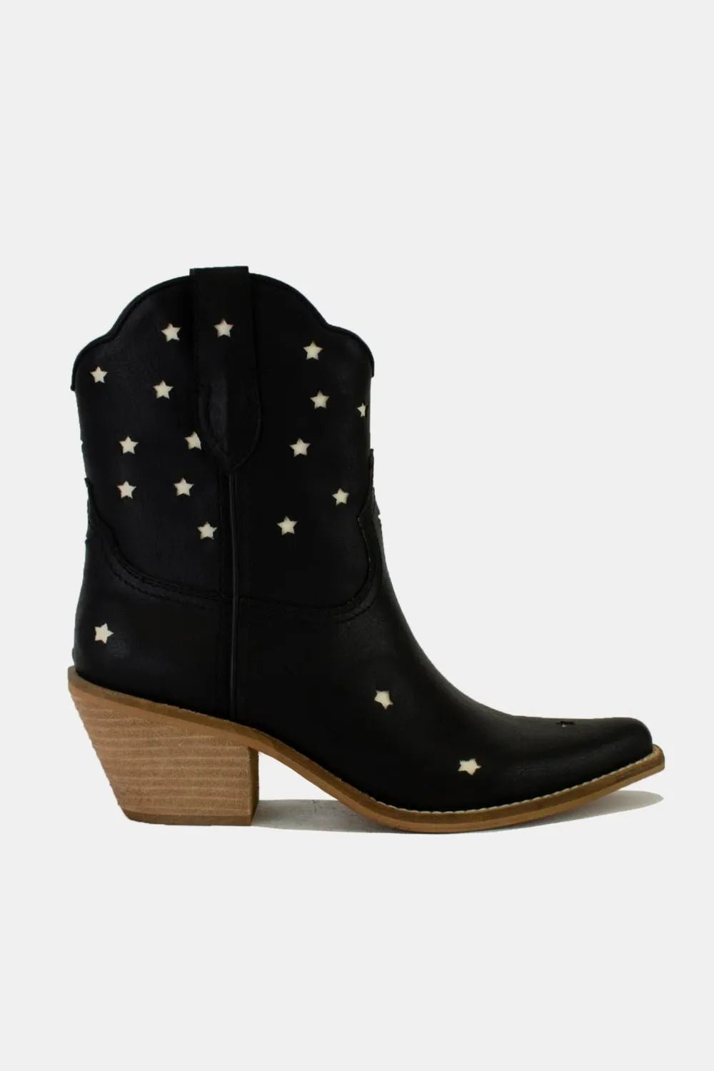 Beast Fashion Faux Leather Star - Shaped Cutouts Point Toe Boots - Bela Fils BoutiqueBela Fils Boutique