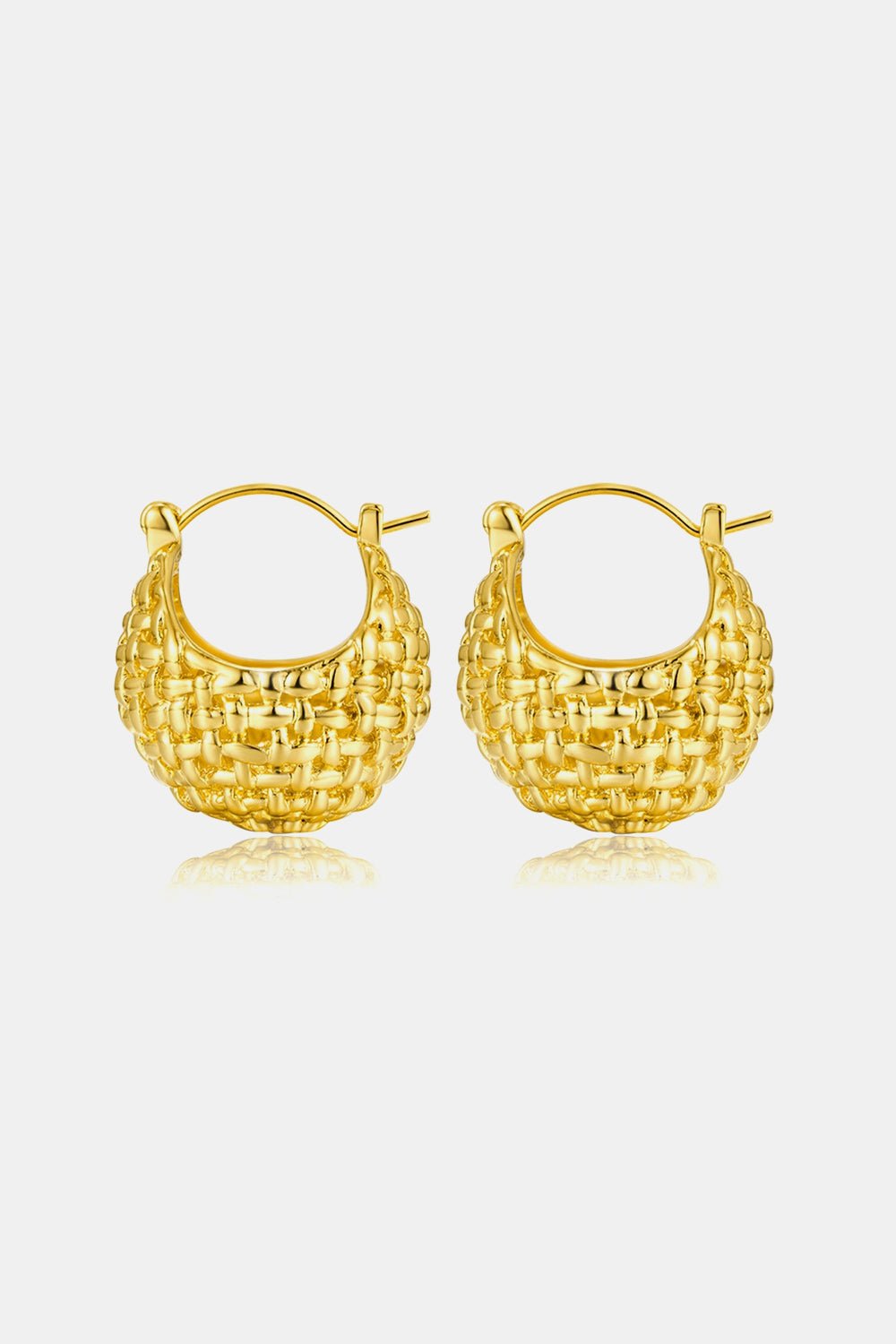 Braided Basket Metal Hoop Earrings - Bela Fils BoutiqueBela Fils Boutique