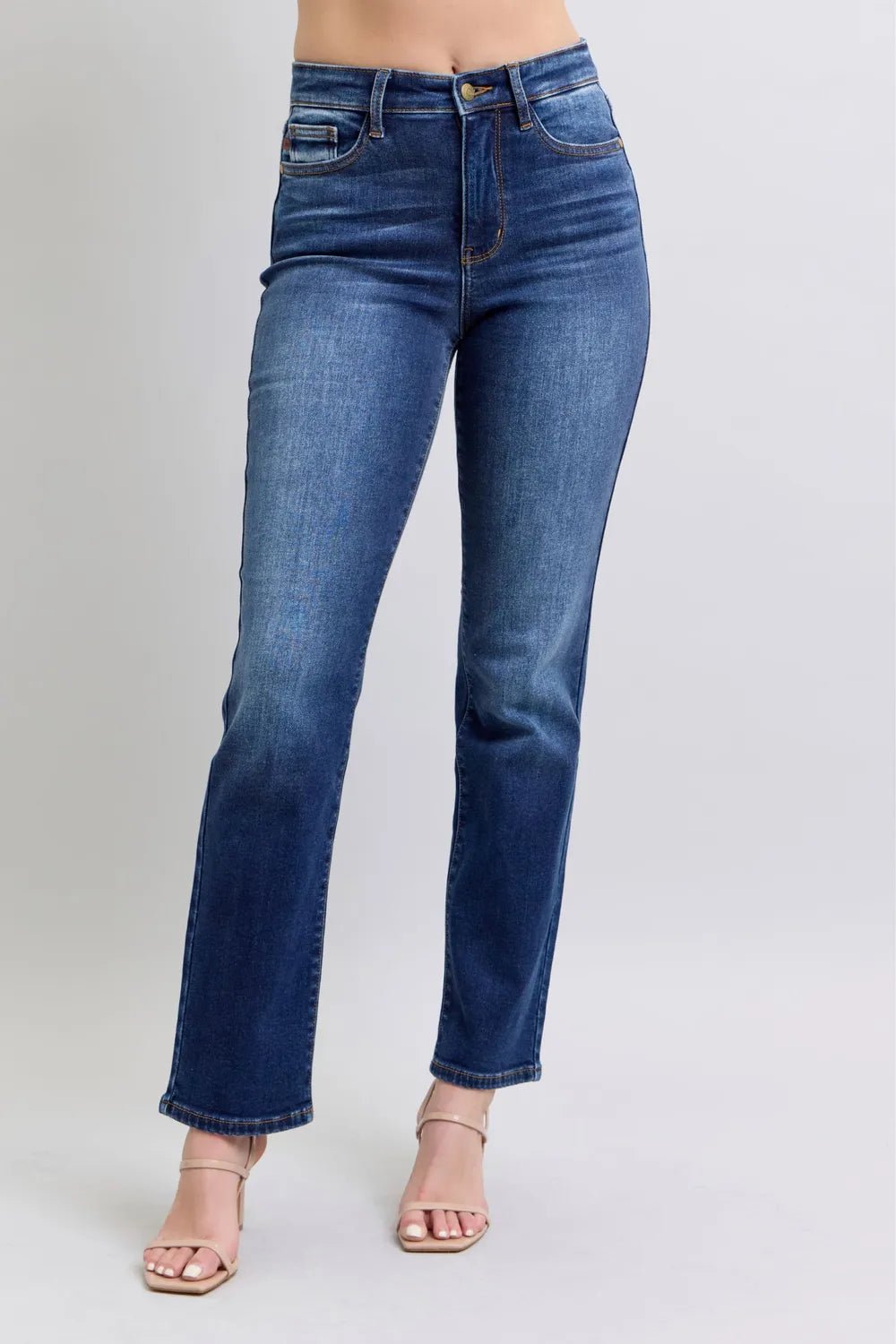Judy Blue Full Size Washed Straight Leg Jeans with Pockets - Bela Fils BoutiqueBela Fils Boutique