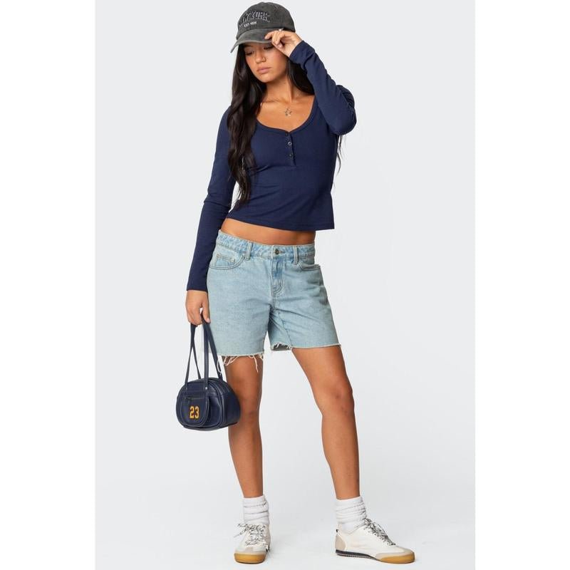 Tomboy Low Rise Denim Shorts - Bela Fils BoutiqueBela Fils Boutique