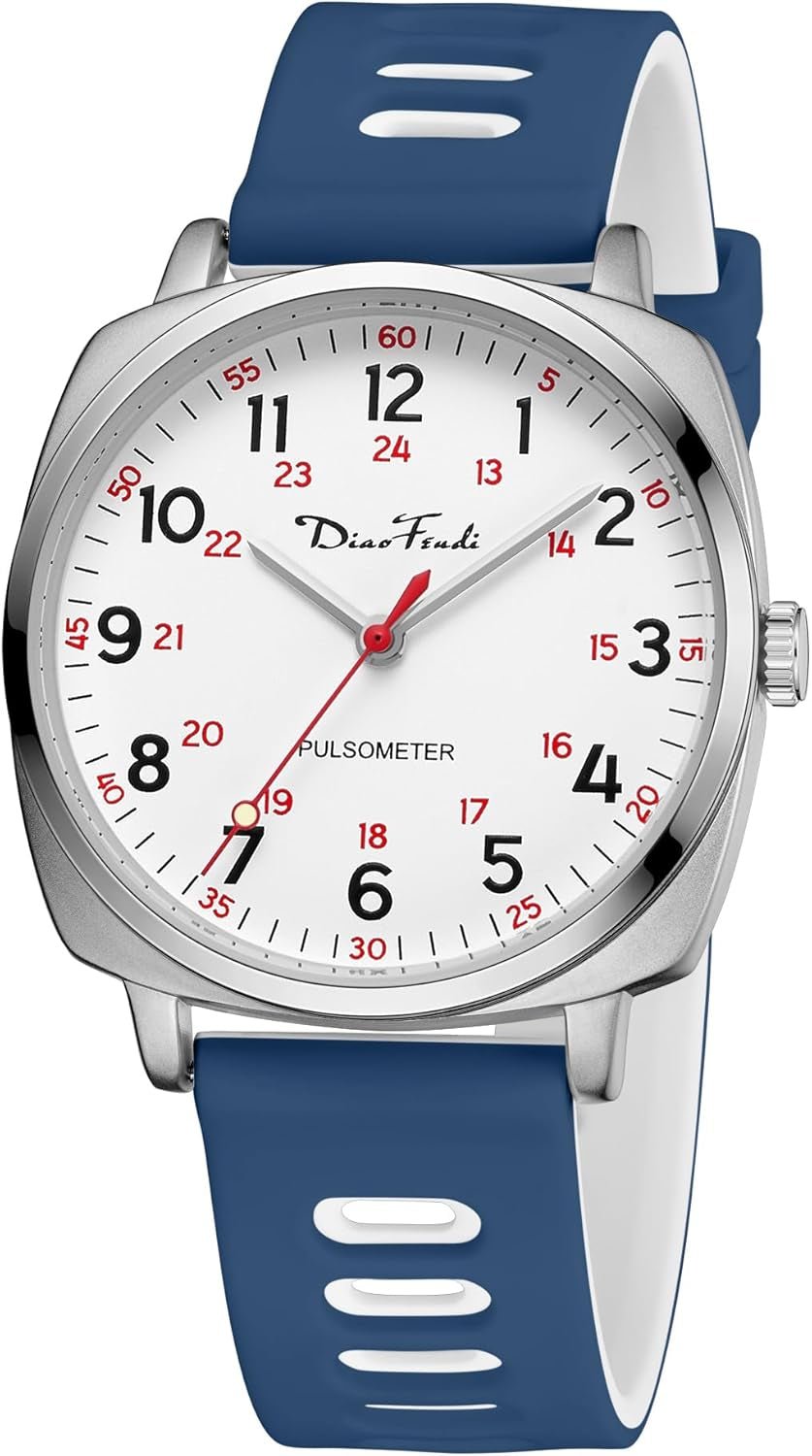 Waterproof Nurse Watch – Easy - Read 24 - Hour Dial with Second Hand - Bela Fils BoutiqueBela Fils Boutique