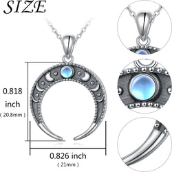 Sun/Moon Phase/Gymnastics/Starfish Necklace for Women 925 Sterling Silver Necklace Jewelry Personalized Gifts Necklace Gift for Women and Girls 18 + 2 Inch Chain