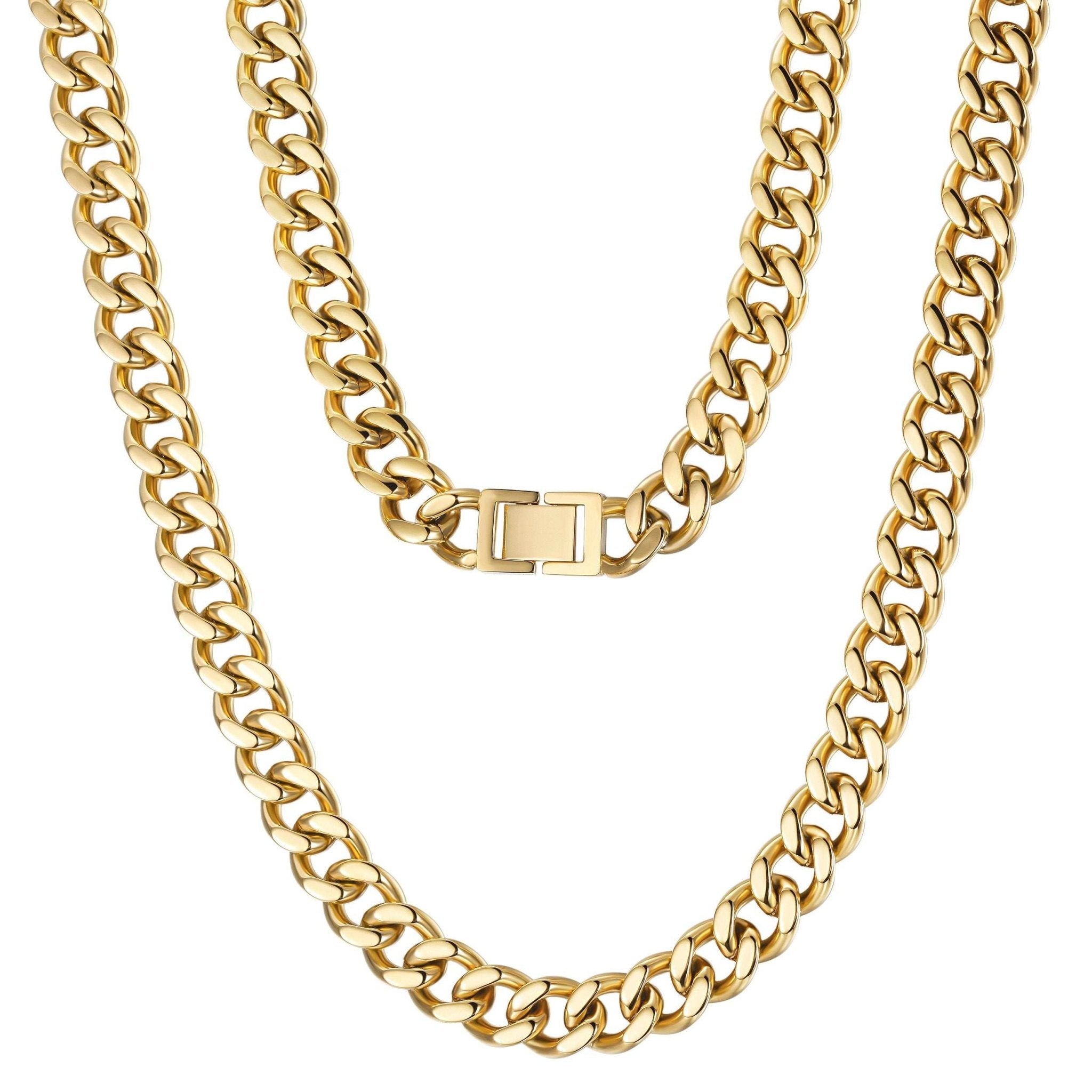 12mm Gold Hip Hop Cuban Chain Necklace - Bela Fils BoutiqueJewelry & WatchesBela Fils Boutique
