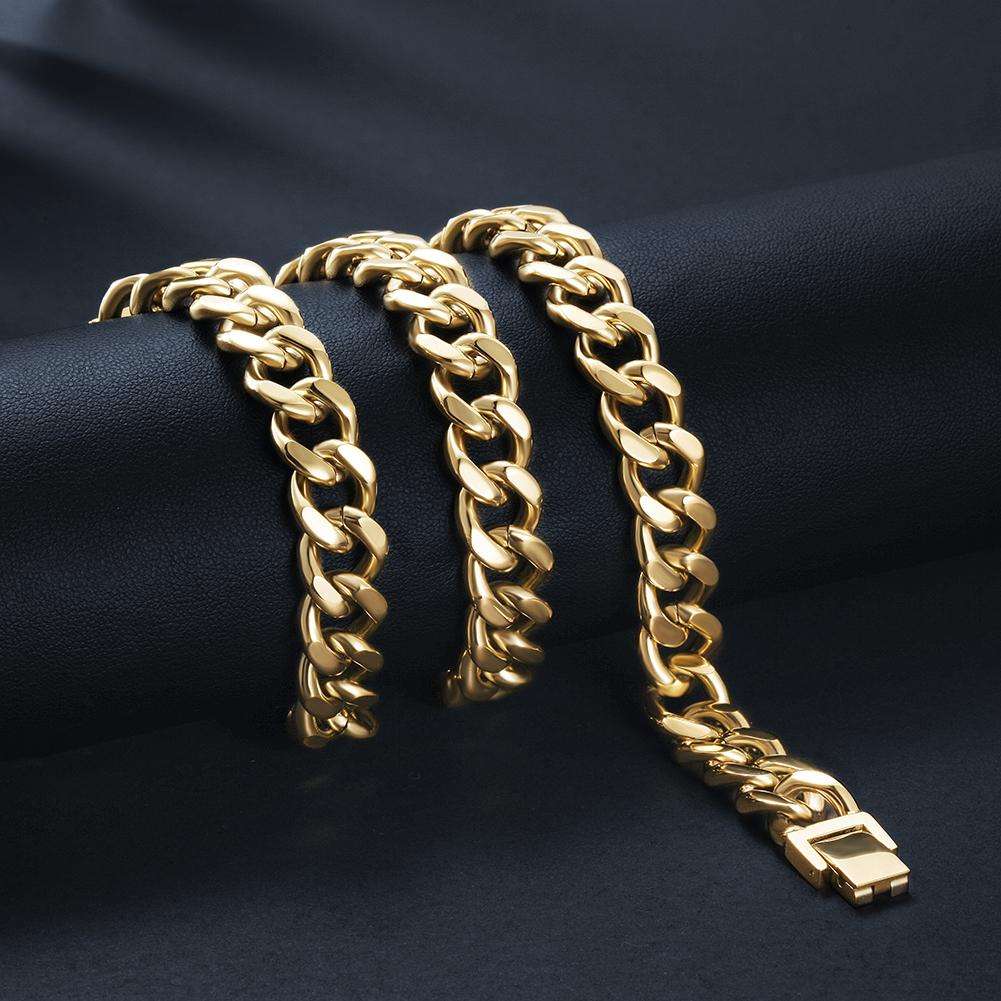 12mm Gold Hip Hop Cuban Chain Necklace - Bela Fils BoutiqueJewelry & WatchesBela Fils Boutique