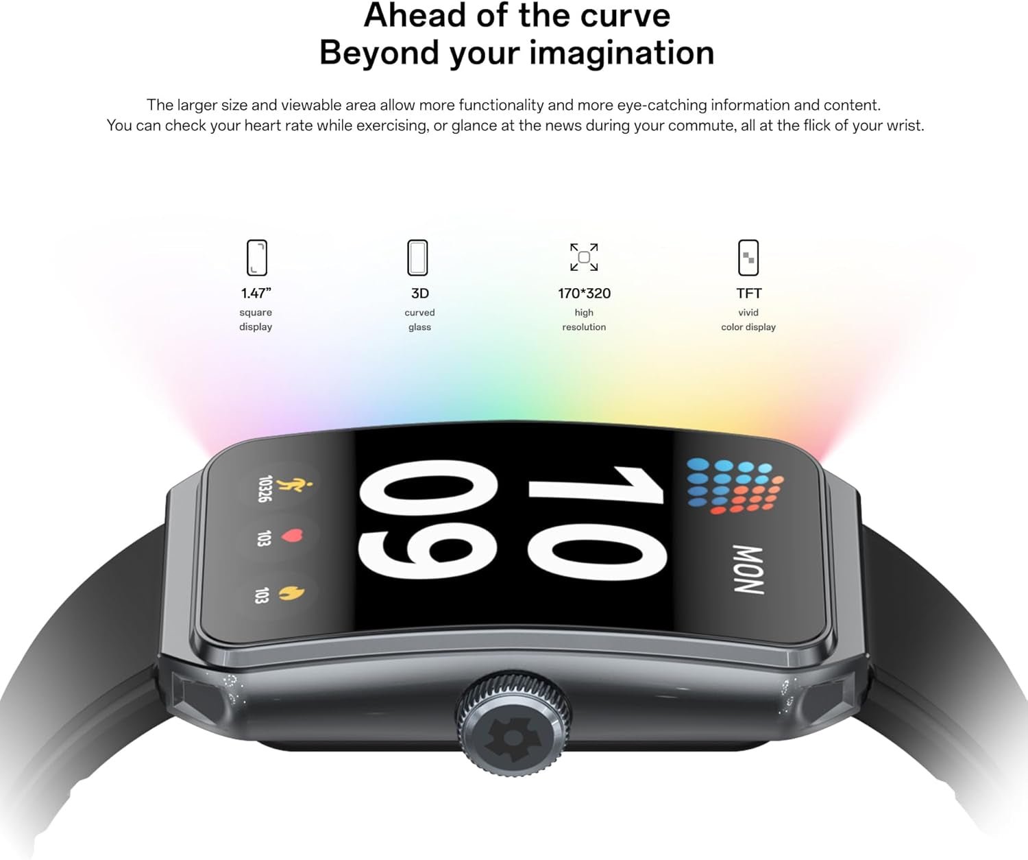 1.47" Fitness Tracker – Heart & Sleep Monitor, Waterproof - Bela Fils BoutiqueBela Fils Boutique