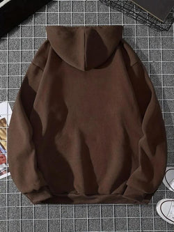 Women'S Ghost Print Thermal Lined Hoodie, Fashion Casual Drawstring Pocket Hooded Sweatshirt for Daily Holiday Outdoor Wear, Women Clothing for Fall & Winter Halloween