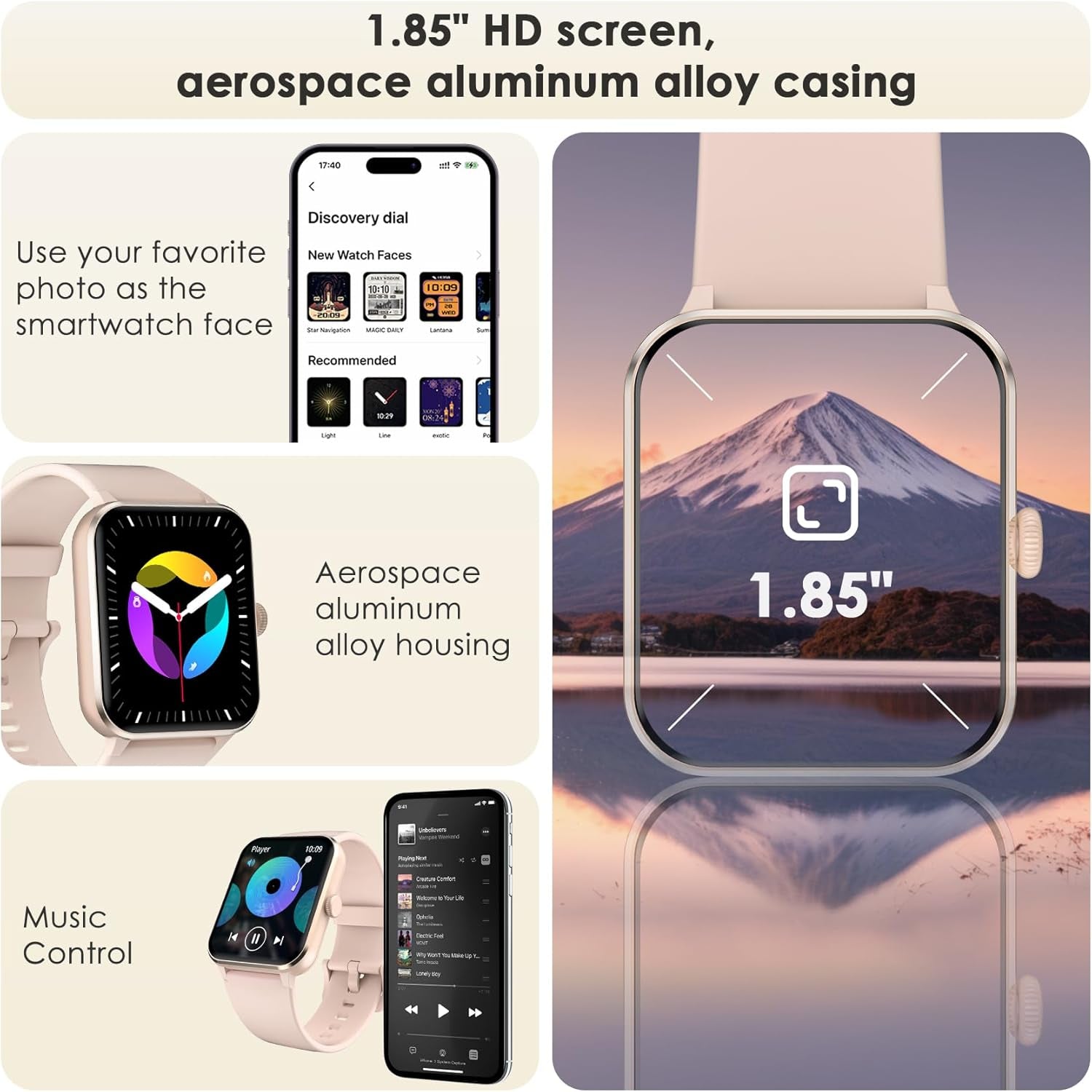 Fitness Tracker 2024 (Answer/Make Call),Smart Watch with 24/7 Heart Rate Blood Oxygen Monitor,Sleep Tracker,100+ Sports Modes,Pedometer,Ip68 Waterproof Activity Trackers for Android&Iphone Women Men