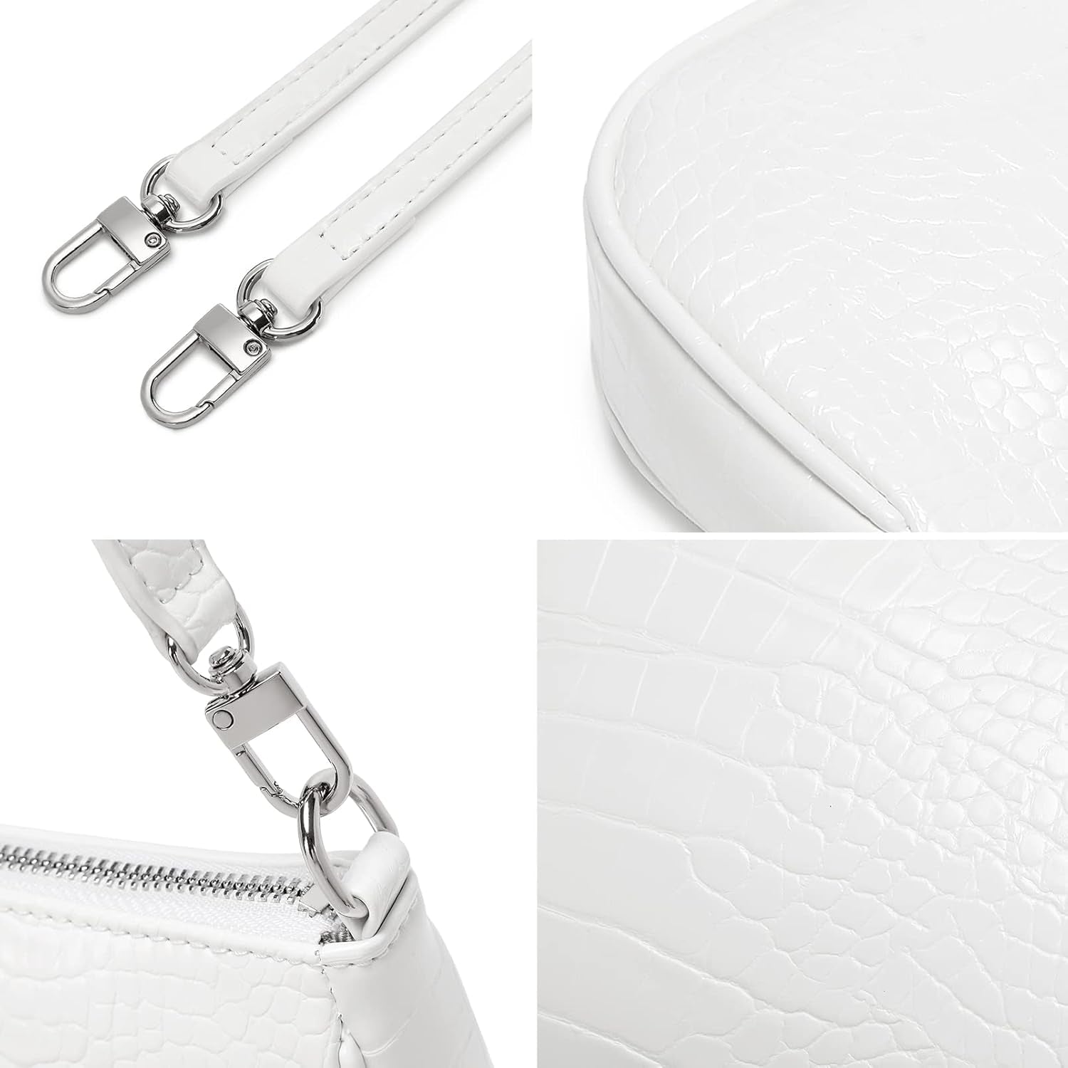 Shoulder Bag for Women 90S Trendy Purse Small Crocodile Clutch Y2K Fashion Mini Handbag with Crossbody Strap