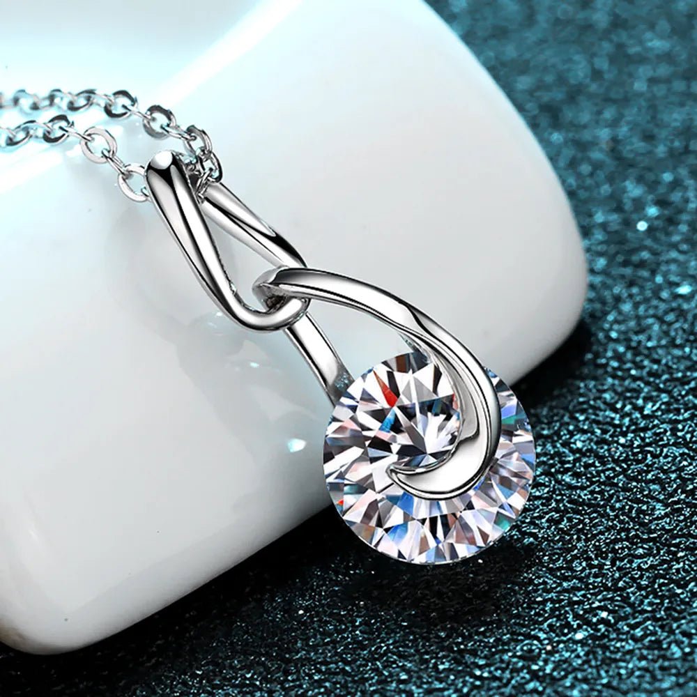 2 Carat Moissanite 925 Sterling Silver Necklace - Bela Fils BoutiqueBela Fils Boutique