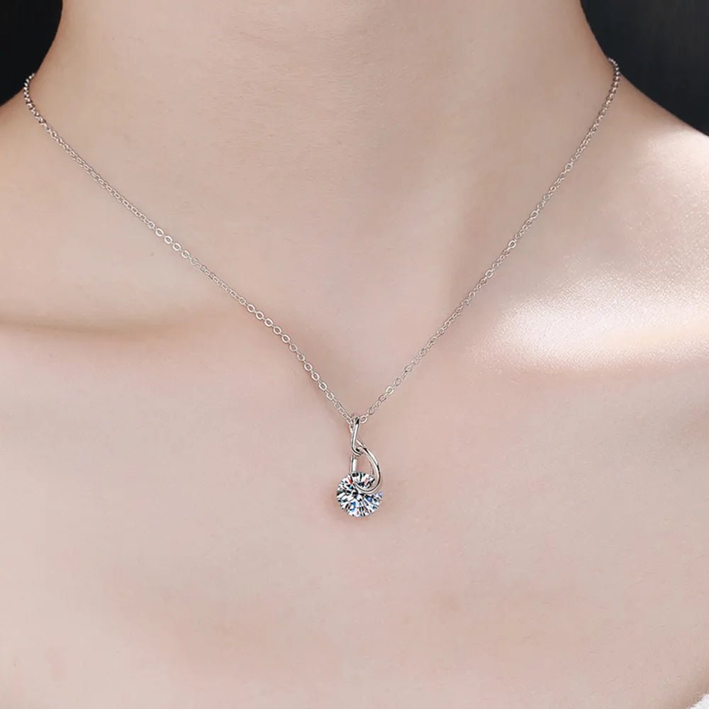 2 Carat Moissanite 925 Sterling Silver Necklace - Bela Fils BoutiqueBela Fils Boutique