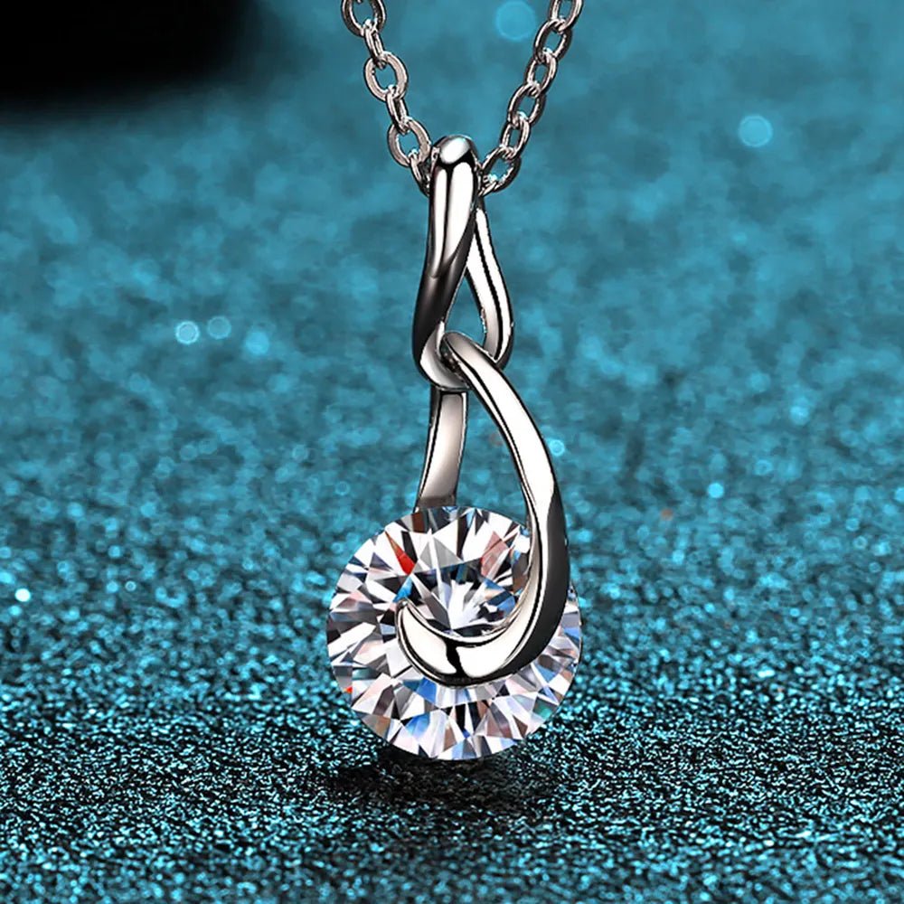 2 Carat Moissanite 925 Sterling Silver Necklace - Bela Fils BoutiqueBela Fils Boutique