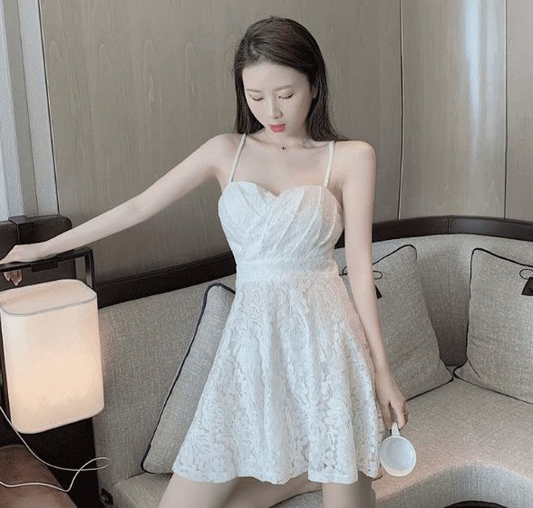 2019 Sexy Deep V Lace A-Line Mini Dress - Bela Fils BoutiqueBela Fils Boutique