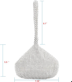 Women'S Rhinestone Purse Evening Bags Sparkly Glitter Triangle Clutch Purses for Women Evening Party Prom Cocktail,1920S Purse