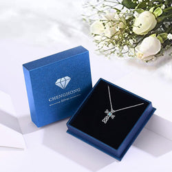 Cross Necklace 925 Sterling Silver Celtic Knot Cross Necklace with round Shape Turquoise Pendant Jewelry Gifts for Women
