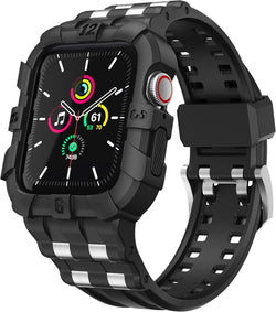 Compatible with Apple Watch Series 9 8/7 45Mm SE 6/5/4/3 44Mm 42Mm, Rugged Case with Band for Men Women (45Mm/44Mm/42Mm,41Mm/40Mm/38Mm)