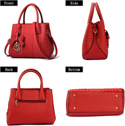 Purses and Handbags for Women Fashion Ladies PU Leather Top Handle Satchel Shoulder Tote Bags