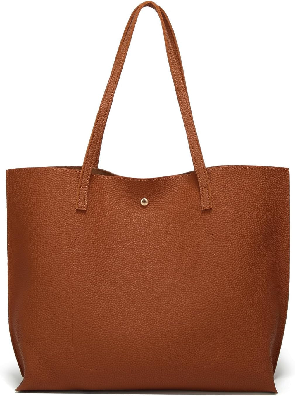 Women'S Soft Faux Leather Tote Shoulder Bag From, Big Capacity Tassel Handbag