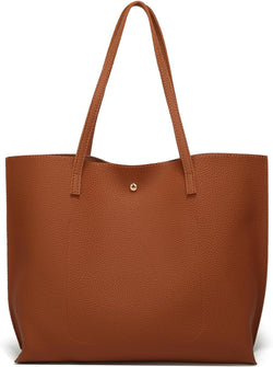 Women'S Soft Faux Leather Tote Shoulder Bag From, Big Capacity Tassel Handbag