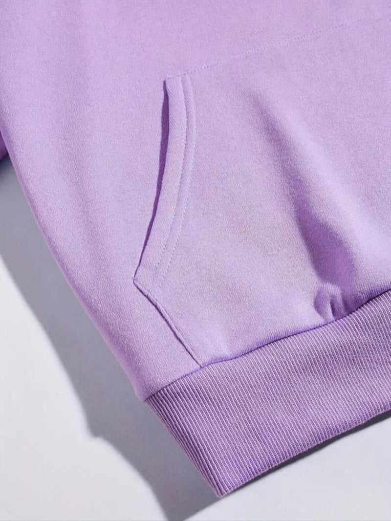 Women'S Ghost Print Thermal Lined Hoodie, Fashion Casual Drawstring Pocket Hooded Sweatshirt for Daily Holiday Outdoor Wear, Women Clothing for Fall & Winter Halloween