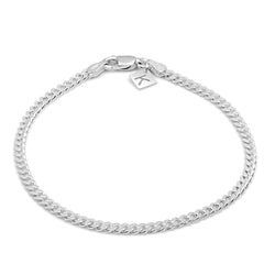 Silver Chain Anklet for Men & Women – 3Mm Cuban Link, Solid 925 Sterling Silver, Italian Made, Hypoallergenic, Tarnish Resistant, 11 Inch