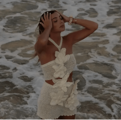 3D Floral Knit Mini Dress - Bela Fils BoutiqueBela Fils Boutique