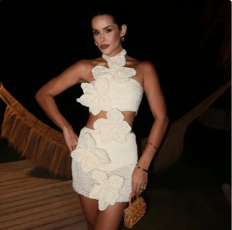 3D Floral Knit Mini Dress - Bela Fils BoutiqueBela Fils Boutique