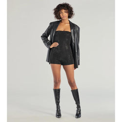 Popstar Diva Strapless Rhinestone Romper