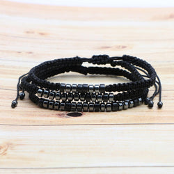 Inspirational 𝗠𝗼𝗿𝘀𝗲 𝗖𝗼𝗱𝗲 𝗕𝗿𝗮𝗰𝗲𝗹𝗲𝘁𝘀 𝗳𝗼𝗿 𝗪𝗼𝗺𝗲𝗻 Men Secret Message Obsidian Beads 𝗛𝗮𝗻𝗱𝗺𝗮𝗱𝗲 Woven Jewelry 𝗕𝗶𝗿𝘁𝗵𝗱𝗮𝘆 Gifts for Her