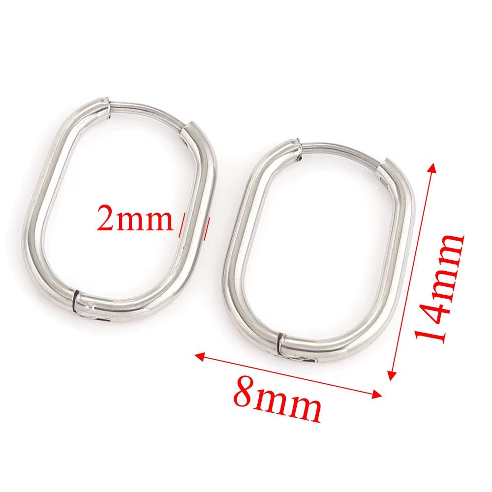 6Pcs Stainless Steel Hoop Earrings for Women Earrings Piercing Jewelry Earring Hoop Prevent Allergy Earrings Jewelry Wholesale - Bela Fils BoutiqueBela Fils Boutique