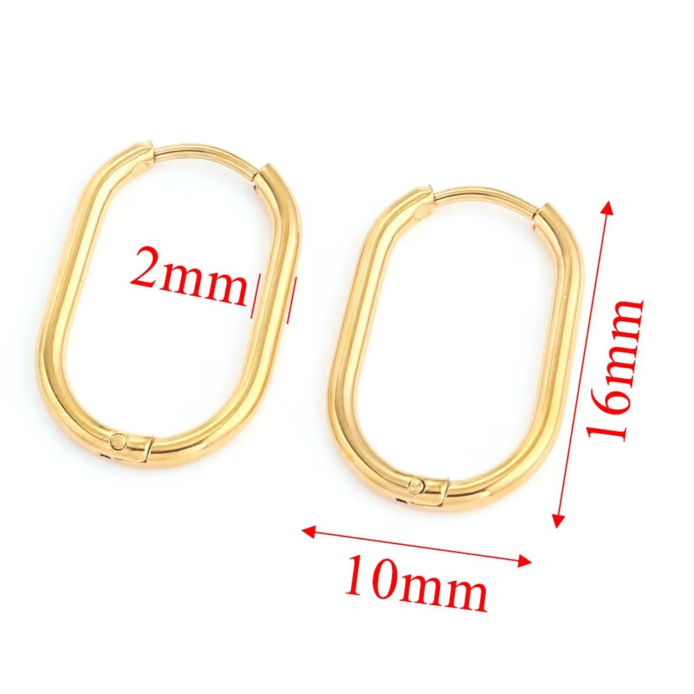 6Pcs Stainless Steel Hoop Earrings for Women Earrings Piercing Jewelry Earring Hoop Prevent Allergy Earrings Jewelry Wholesale - Bela Fils BoutiqueBela Fils Boutique