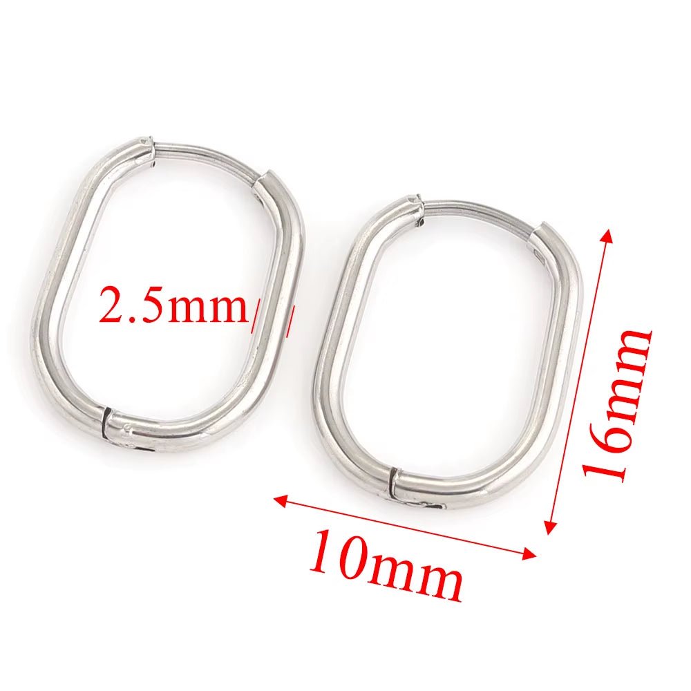 6Pcs Stainless Steel Hoop Earrings for Women Earrings Piercing Jewelry Earring Hoop Prevent Allergy Earrings Jewelry Wholesale - Bela Fils BoutiqueBela Fils Boutique