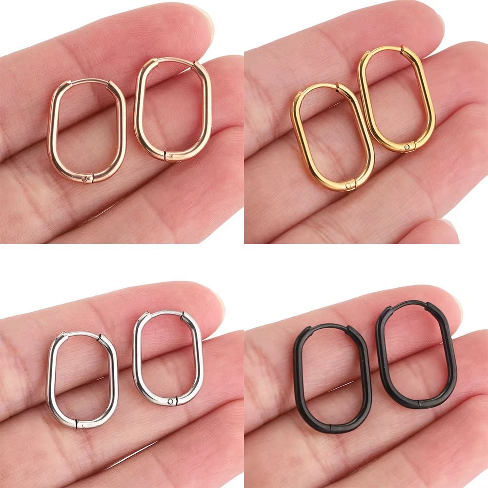 6Pcs Stainless Steel Hoop Earrings for Women Earrings Piercing Jewelry Earring Hoop Prevent Allergy Earrings Jewelry Wholesale - Bela Fils BoutiqueBela Fils Boutique