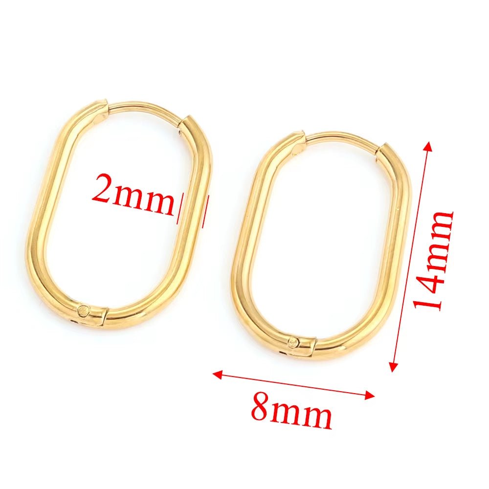 6Pcs Stainless Steel Hoop Earrings for Women Earrings Piercing Jewelry Earring Hoop Prevent Allergy Earrings Jewelry Wholesale - Bela Fils BoutiqueBela Fils Boutique