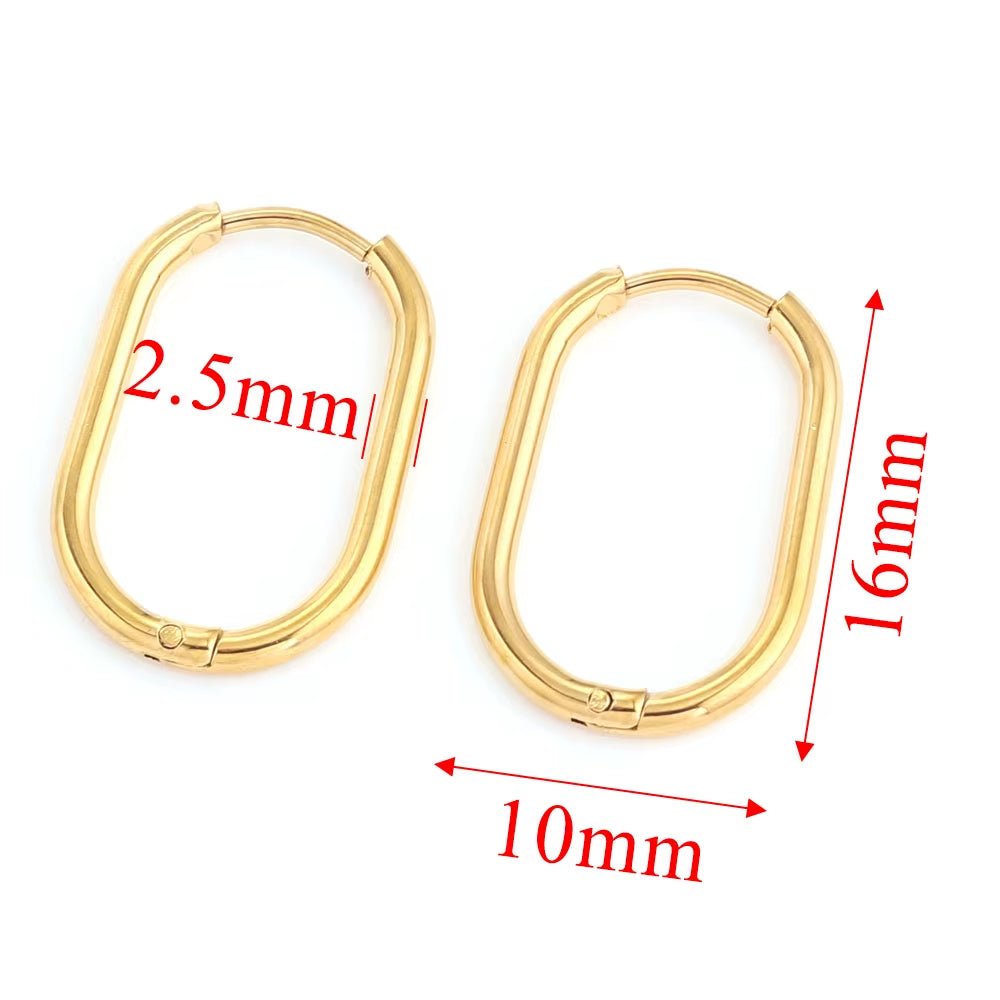 6Pcs Stainless Steel Hoop Earrings for Women Earrings Piercing Jewelry Earring Hoop Prevent Allergy Earrings Jewelry Wholesale - Bela Fils BoutiqueBela Fils Boutique