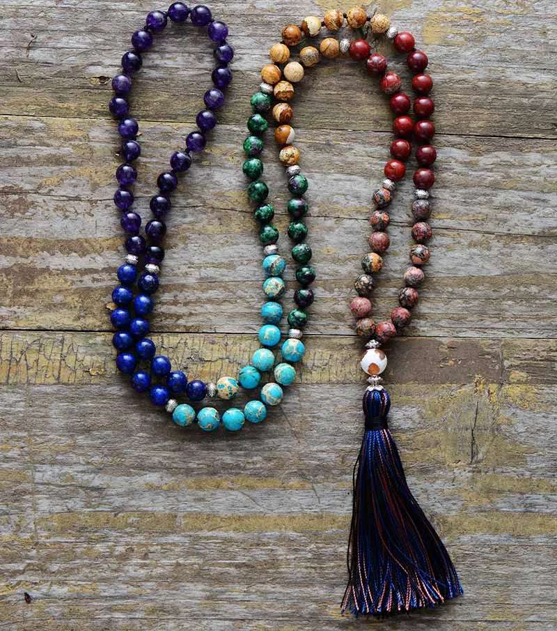 7 Chakra Mala Tassel Necklace - Bela Fils BoutiqueNecklacesBela Fils Boutique