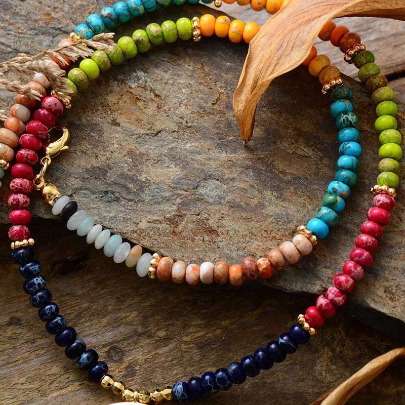 7 Chakra Moon Necklace - Bela Fils BoutiqueNecklacesBela Fils Boutique