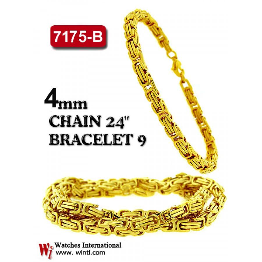 4 MM 14k Gold Plated solid 24