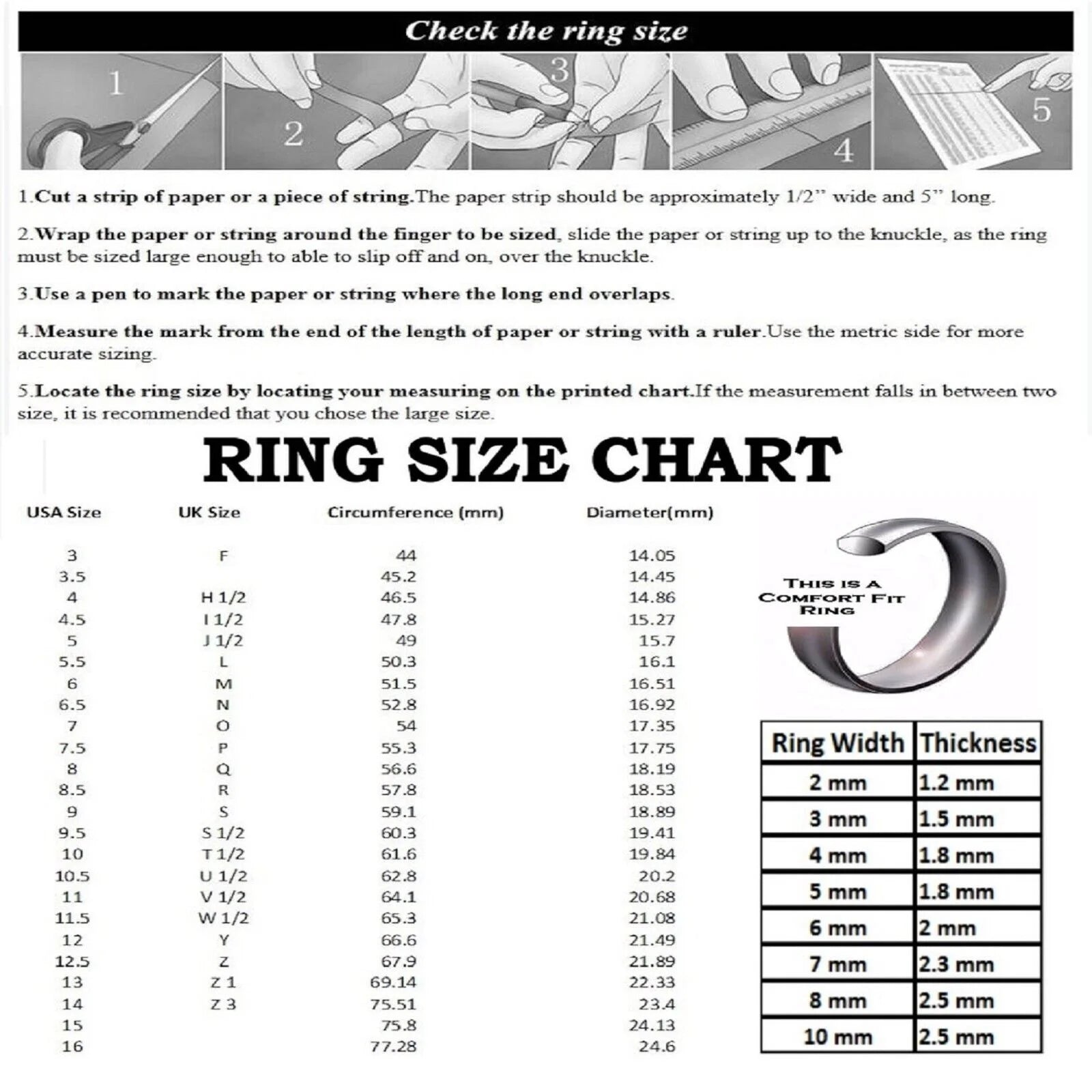 Gold Plated 5Mm 18K Wedding Ring Grade 5 Titanium Band Comfort Fit Size 6.5