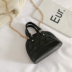 Girls Mini Shell Satchel Purse Cute Top Handle Handbag Chain Crossbody Bag