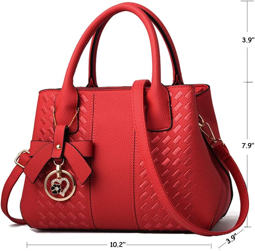 Purses and Handbags for Women Fashion Ladies PU Leather Top Handle Satchel Shoulder Tote Bags