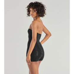 Popstar Diva Strapless Rhinestone Romper