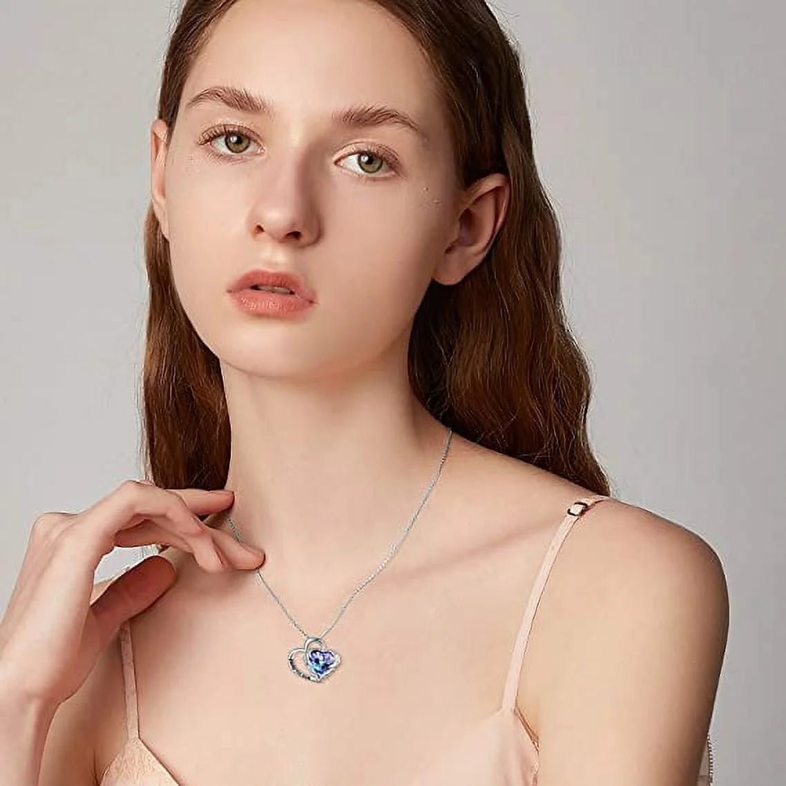 925 Sterling Silver I Love You Mom Heart Necklace with Austrian Crystals Gifts for Women Friends Mom - Bela Fils BoutiqueBela Fils Boutique
