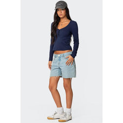 Tomboy Low Rise Denim Shorts