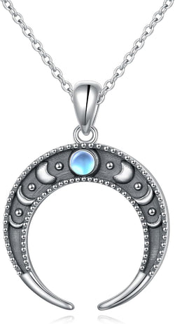 Sun/Moon Phase/Gymnastics/Starfish Necklace for Women 925 Sterling Silver Necklace Jewelry Personalized Gifts Necklace Gift for Women and Girls 18 + 2 Inch Chain