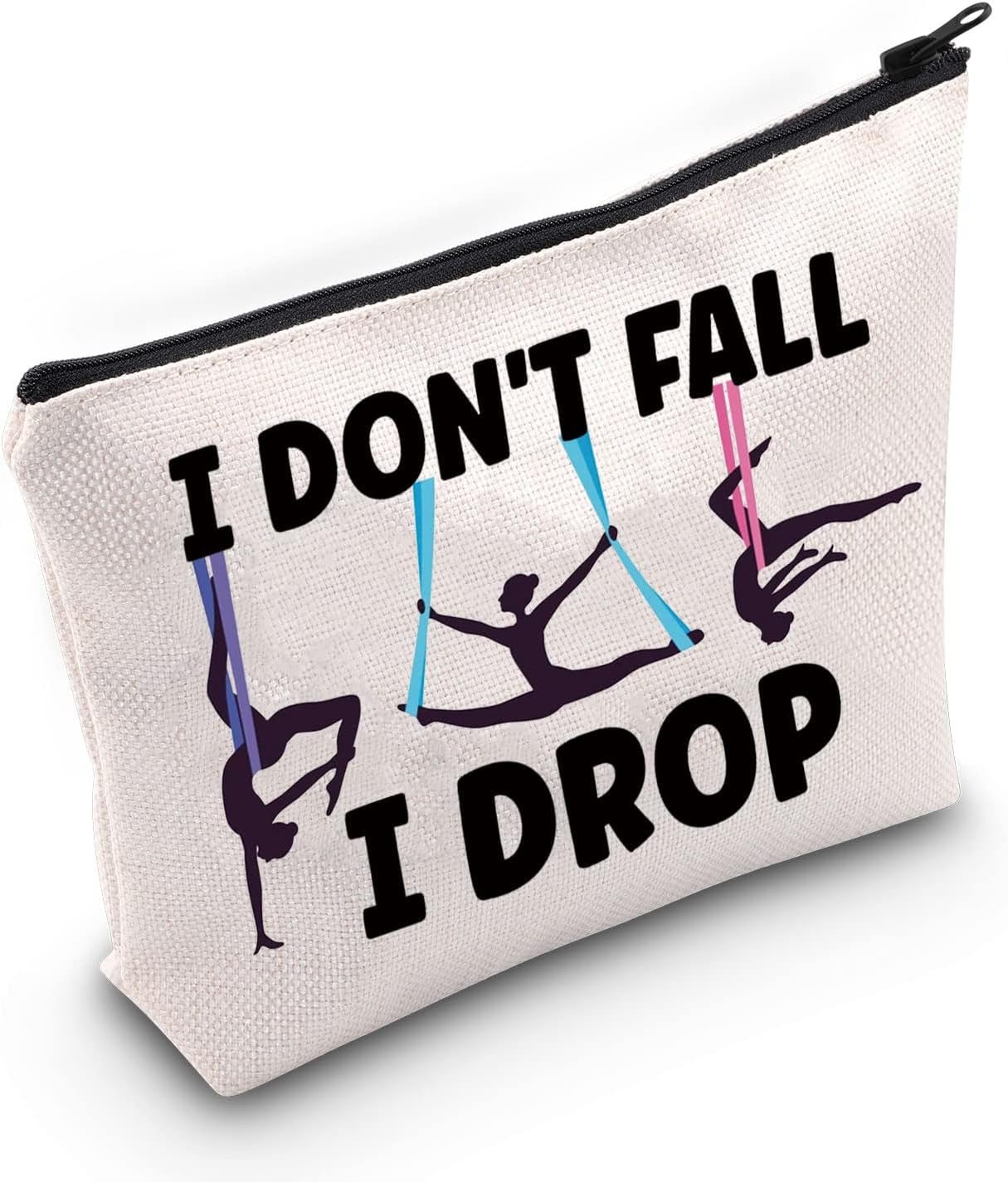 Aerialist Makeup Bag – “I Don’t Fall, I Drop” Aerial Yoga Gift - Bela Fils BoutiqueBela Fils Boutique