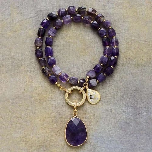 Amethyst Crystal Pendant Necklaces - Bela Fils BoutiqueNecklacesBela Fils Boutique