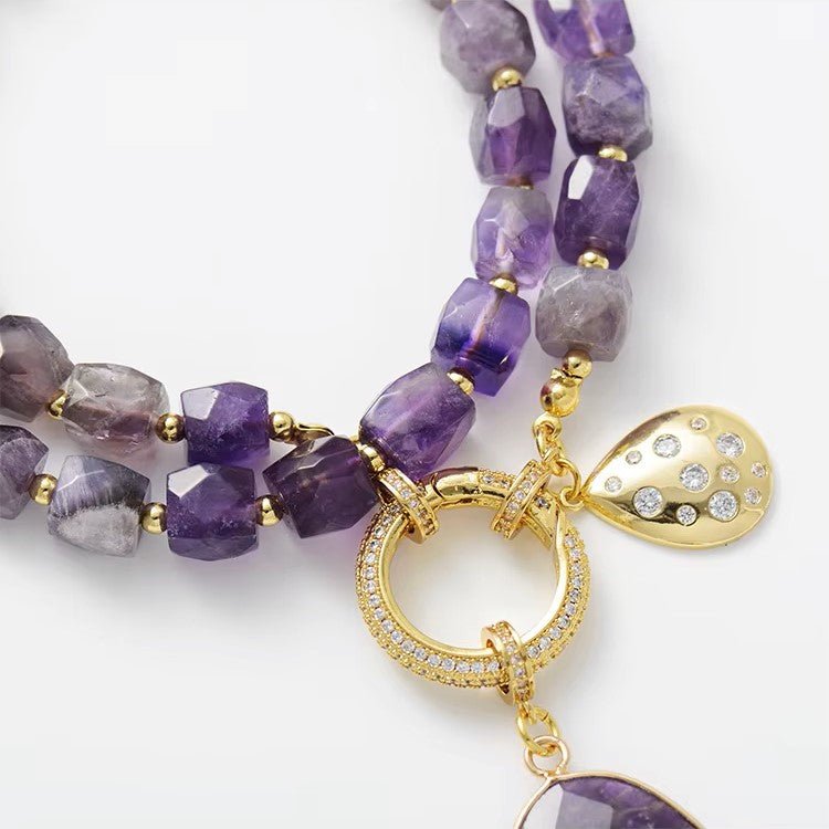 Amethyst Crystal Pendant Necklaces - Bela Fils BoutiqueNecklacesBela Fils Boutique