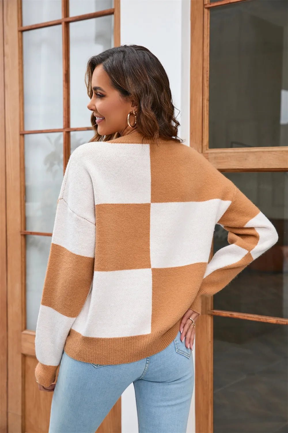 Angel Wings Color Block Round Neck Dropped Shoulder Sweater - Bela Fils BoutiqueBela Fils Boutique