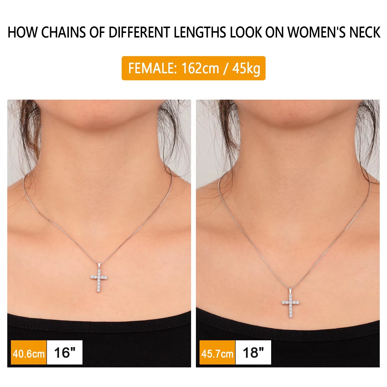 USA Stock VVS Moissanite Pendant Christian Gifts 925 Sterling Silver Reiligous Crucifix Jewelry Women Men Cross Diamond Necklace