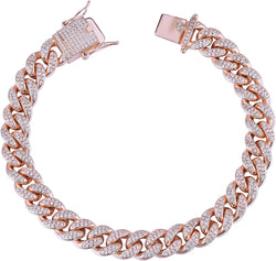 12Mm Gold Plated Hip Hop Iced Out CZ Lab Diamond Miami Cuban Link Necklace Bracelet with Giftbox for Men and Women